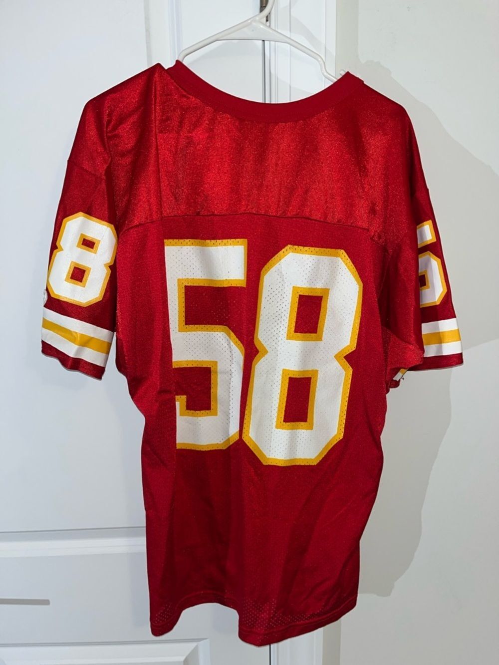 Red #58 Derrick Thomas Retro Kansas City Chiefs Kingdom Jersey L Wilson 90’s - Picture 4 of 4